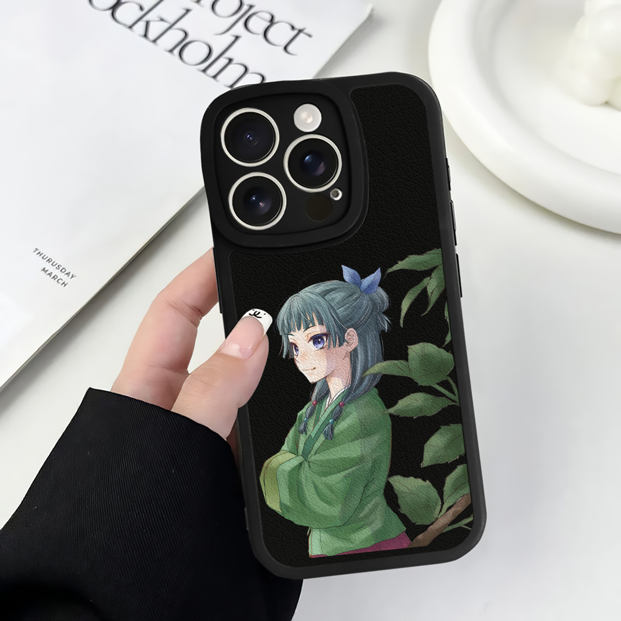 （画像用） 薬屋のひとりごと The Apothecary Diaries 【iPhone 16シリーズ対応】シリコンスマホケース（レザー調） 材質：シリコン